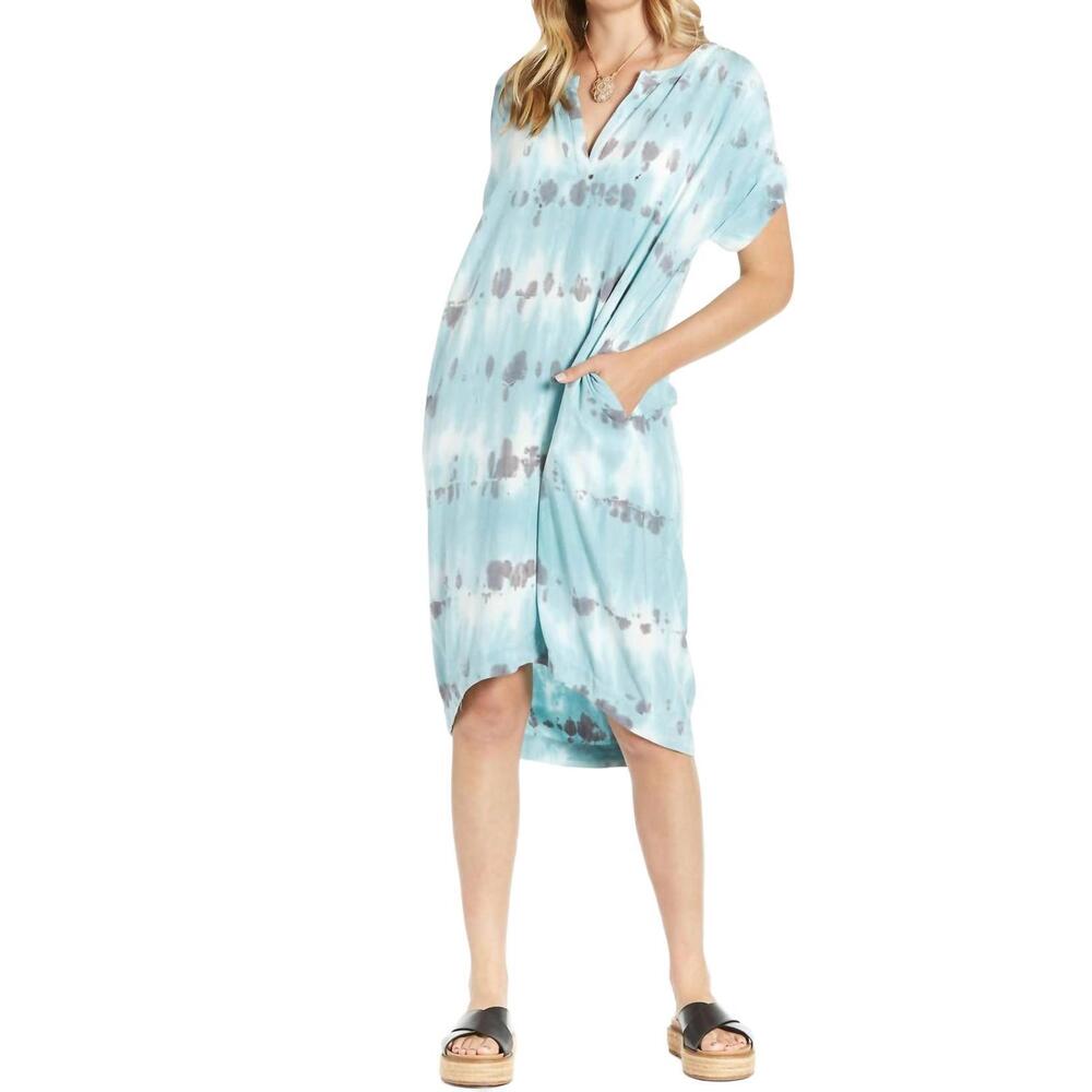 NEW RIVER + SKY baja caftan dress in stillwater